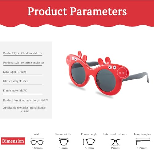 Image of SYGA Kids Goggles, Modern Stylish Eyewears for Boy's and Girls, Suitable for Age 3-8 Years