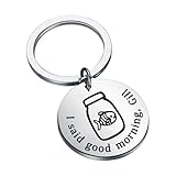 BLEOUK What About Keychain 90s Movie Fans Gift I Said Good Morning Gill