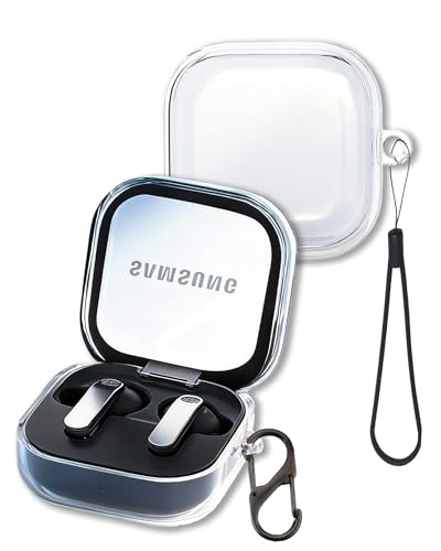 Samsung Galaxy Buds 4/4 Pro�C���z���p�N���A�P�[�X�AFJIASTB �_���TPU�ϏՌ��ی�J�o�[ �J���r�i�ƃX�g���b�v�t��(����)