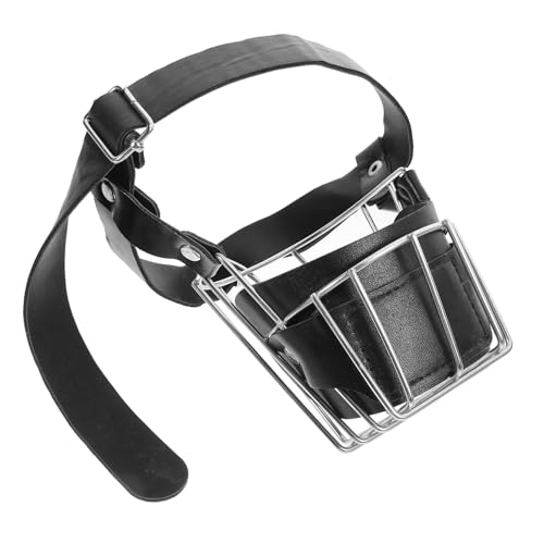 VERDANVERSE Cubierta De La Boca del Perro De Acero Inoxidable Bozales para Perros Pequeños Bozal De Perro Bozal para Mascotas Bozales Transpirables para Perros Negro Acero Inoxidable