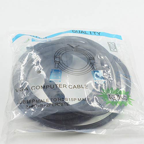 Gimax 4pcs Surveillance Camera Cable Connector Monitoring Monitor VGA HD Adapter 5M Video Cable Connector 15Pin - (Color: Black 5M)