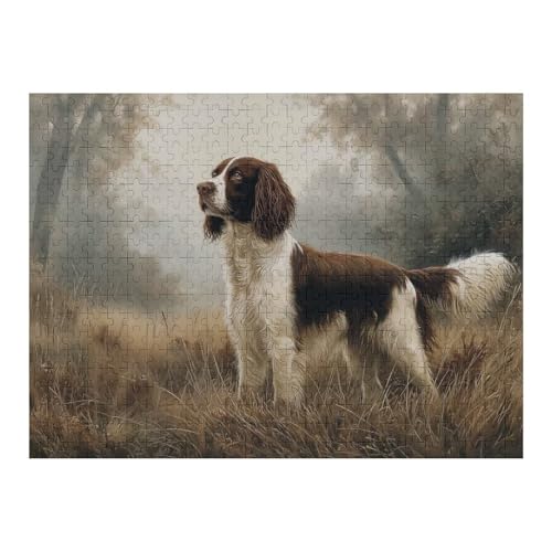 Rompecabezas de 500 piezas de perro Springer Spaniel para decorar tu salón 3