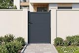Casanoov Cancello EIGER da 1 m H.140 cm + 2 pali in alluminio grigio ELDA