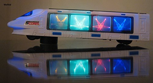 Wolvolk Beautiful 3D Lightning Electric Train Toy For Kids With Music, Goes Around And Changes Directions On Contact #TOP3