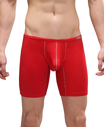 Winday Men's Sexy Briefs Thong G-string Elastic Smooth Bikini Airplane Underwear N4011 L/US M Red