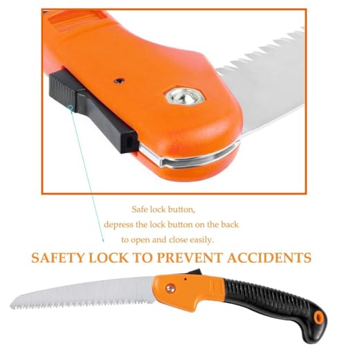 Image of Veltrix Pruning Gardening Saw | Sharp Blade Hand Saw for Tree, Branch & Wood Cutting | Lightweight, Durable Tool for Camping & Outdoor Use (Folding Pruning Saw 8 inch)
