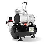 Timbertech Airbrush Hign-Performance Single-Piston Oil-Free Mini Compressor AS186 with 3L Tank, Regulator, Moisture Trap for Hobby, Food Decoration, Body Tattoo, Graphic and so on