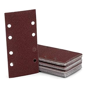 Schuurboogset, 93 x 190 mm, 40 stuks, elk 10 x korrel 60/80/120/240, zelfklevend, voor vlakschuurmachines, schuurpapier