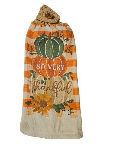 Fall Crochet Kitchen Towel Tops (So Very Thankful)