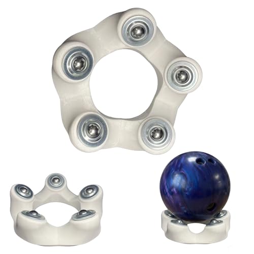 HOMFIXPRO Pro Striker Bowling Ball Rotation & Hook Trainer with Maintenance Stand | All-in-One Practice Tool to Improve Rev Rate, Grip & Ball Performance (White Circle)