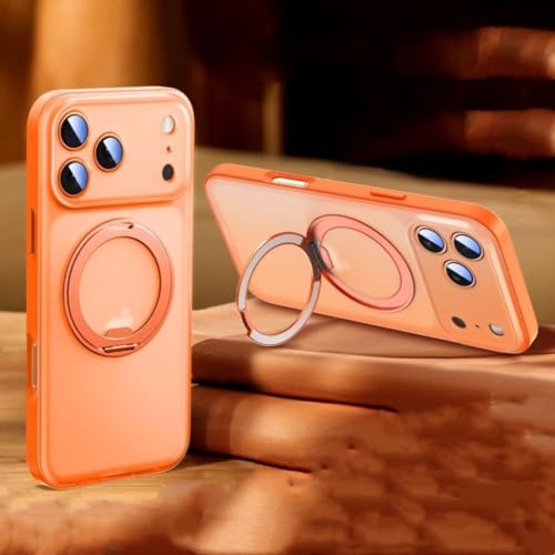 Coque iPhone 16 Pro orange fine pour visionner vos vidéos avec le support 360