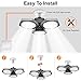 LED Garage Lights 50W 6000LM 6000K Deformable LED Garage Ceiling Lights with 3 Adjustable Panels, Super bright E26/E27 LED Light Bulbs Energy Saving Garage Light Bulb for Basement Workshop Stadium