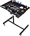 IHDEWFY Adjustable Tear Down Work Table with Wheels Drawer, Rolling Work Table, Rolling Tool Tray, Heavy Duty Workbench, Portable Mobile Work Tables for Garages Repair Shops Warehouse 220lbs Black