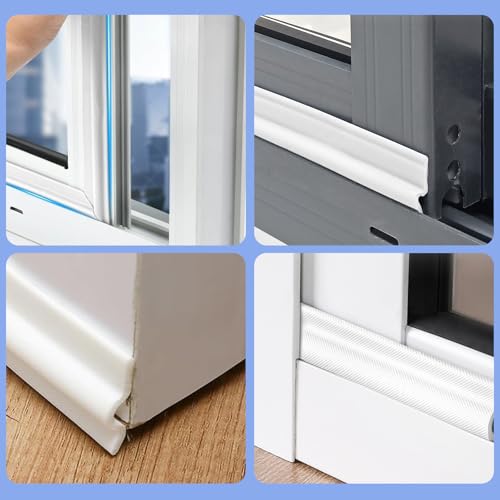 LOMUG Türdichtung Fenster Dichtungsband Selbstklebend, Schaumstoff Tür Dichtung Fensterabdichtung Türrahmen Dichtung,Zugluftstopper Tür Fenster Abdichten Door Seal (Weiß, 4M)