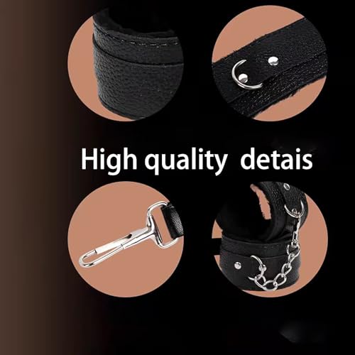 Image of BDSM Kit Toys 12Pcs Sex Bondage Restraints Butt Plug Tail Nipple Clamps Blindfold Handcuffs Collar Paddle Anal Butt Plug Cat Ears Sex Toys for Couple Black