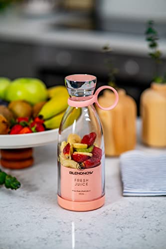 Blendnow Personal Size Blender, Portable Blender For Shakes And Smoothies, Usb Rechargeable Blender, Travel Blender, Gift, Fresh Juice Blender With Stainless Steel 4 Blades, 350 Ml (Pink) #TOP2