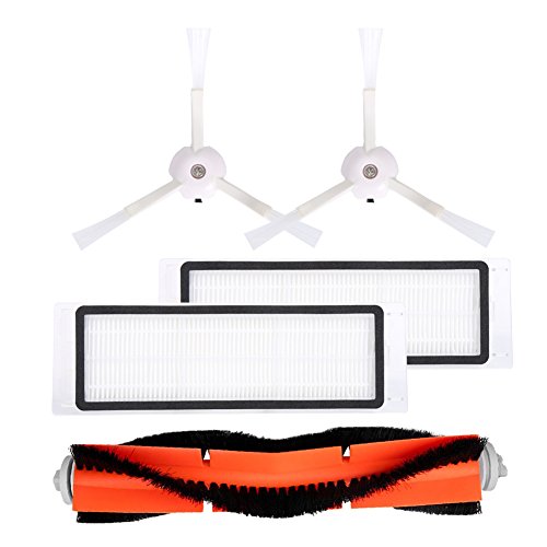 BettaWell Accessory Kit for XIAOMI MI Robot Vacuum Cleaner | 2pcs Side Brush | 2pcs HEPA Filter 2pcs | 1pcs Main Brush