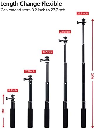 WOLFANG Action Camera Selfie Stick Compatible with Action Camera Gopro/DJI/Surfola/Apexcam/Akaso