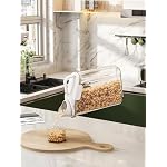 Total 2 items Cereal Containers Storage,Each2.5L Airtight Large Dry Food Storage .1 Blue 1 White.with Measuring Cup，BPA Free Plastic Dispenser，Suitable for Storing Grains Flour and Various Foods. - Image 7
