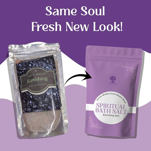 Image of Banishing Bath Salts 200g Spiritual Cleansing Bath Salts, Aura Protection & Negative Energy Removal Remove Hexes, Bad Luck & Evil Energy, Purifying Ritual Soak, Natural & Handmade