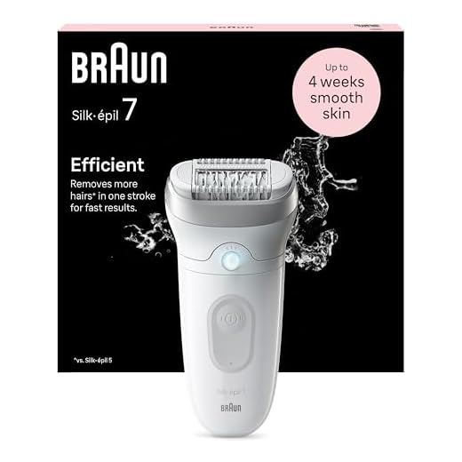 Braun Silk-épil 7 Epilierer Damen, Haarentferner für Langanhaltende Haarentfernung, Seidig-glatte Haut, Epilierer mit Breitem Aufsatz, Wet&Dry, Ladyshaver, Made in Germany, 7-011, Weiß/Silber