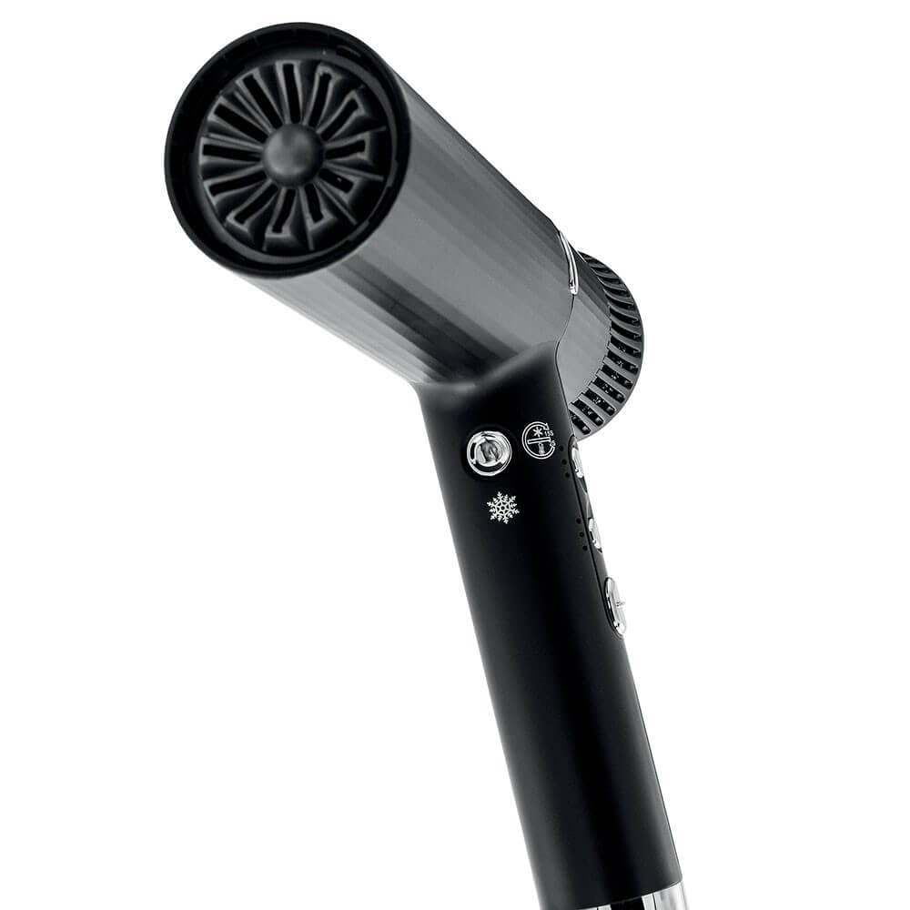 Xanitalia Futura Sèche-cheveux professionnel en céramique tourmaline 1800 W avec diffuseur, 110 000 tr/min, bouton air froid, générateur d'ions négatifs, 3 flux d'air et 3 niveaux de chauffage, bleu