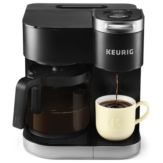 Keurig K-Duo Coffee Maker, Single Serve and 12-Cup Carafe Drip Coffee Brewer, Compatible with K-Cup Pods and Ground Coffee, Black
