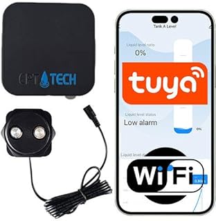 Sone Smart One WLAN Ultraschallsensor für Flüssigkeitsstand Wasser und Öl 10-290cm, Wassermelder App-Steuerung via Tuya, IP67, Wassersensor Push-Alarm, Energiesparmodus, 230V Netzteil