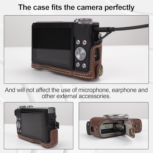 Funda de cuero vintage para cámara Canon PowerShot G7X miniatura 4