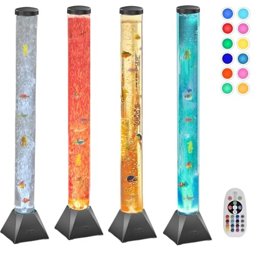 Sensory Bubble Tube Lamp with Floating Bubbles - Calming LED Water Light for Autism, ADHD, Anxiety Relief - Relaxing Night Light for Kids & Adults - Bedroom, Nursery, Living Room Mood Lighting Décor