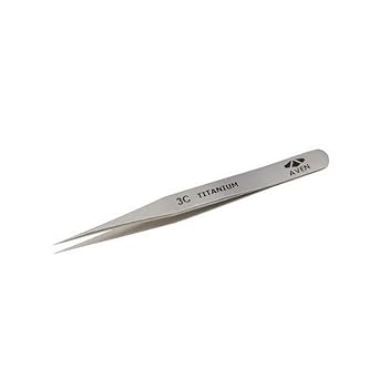 Titanium Precision Smooth Ultra-Fine Tip 3C Tweezers, 4.75" L; 1/Pk