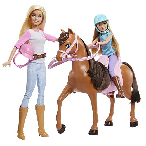 Barbie - Stacie Sisters on Horse Playset with Horse and Saddle of 2, with Riding Suits, Toy and Gift for Children 3+ Years, GXD65. by Barbie - Used condition - US$72.85