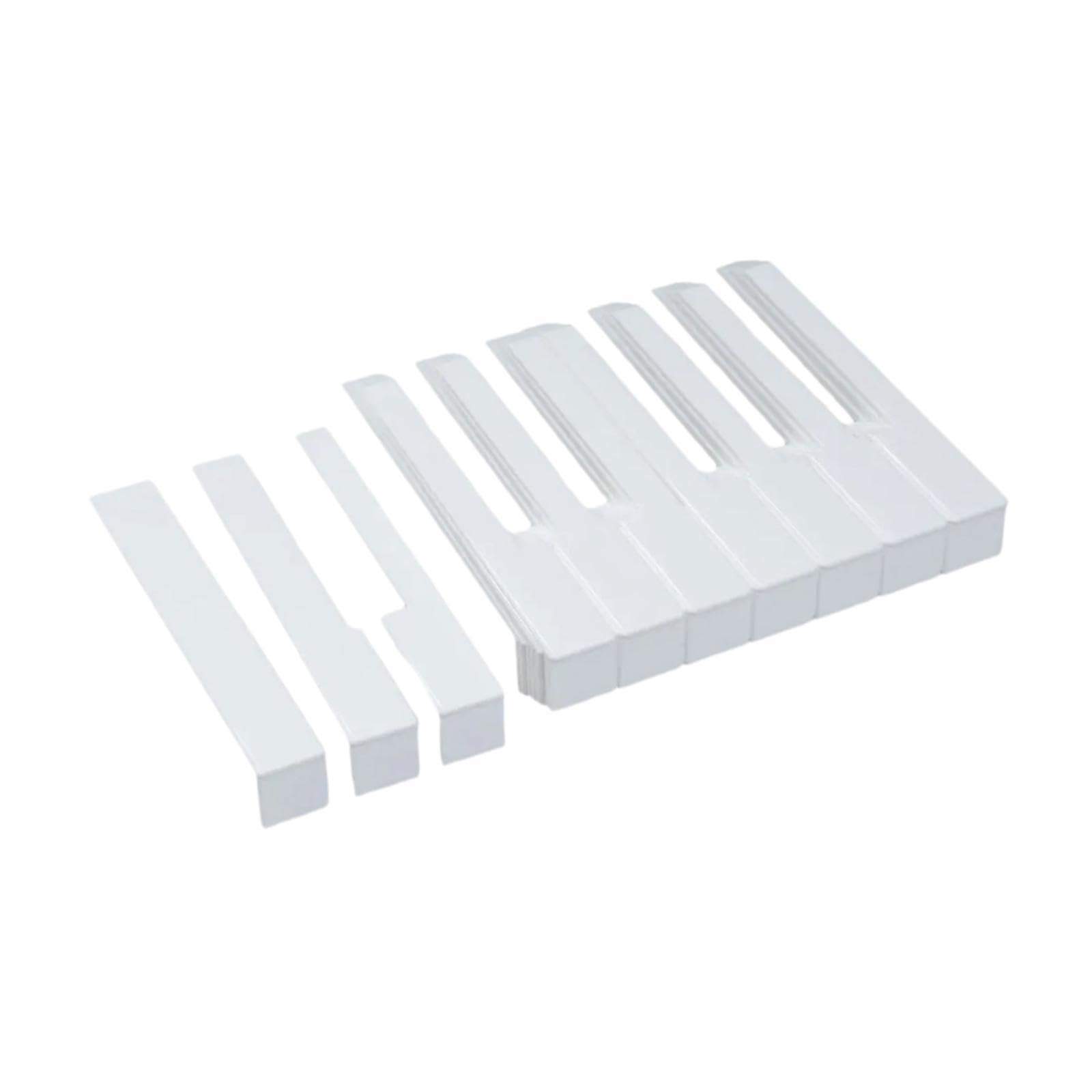 52 Pièces Revêtements de Touche de Piano Ensemble de Réparation Pièces de Rechange Outil de Restauration Kit de Touches Blanches pour Installation Fa, 52mm