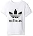 adidas Originals Big Boys' Originals Kids Trefoil Tee, White/Black, L