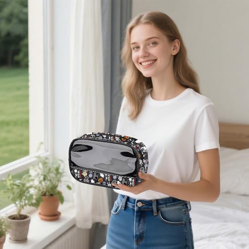 Horror Movie Fans Gifts Jack and Sally Clear Cosmetic Bag Spooky Season Gift Zero Inspired Makeup Pouch (Jack and S MB UK2) - Image 3