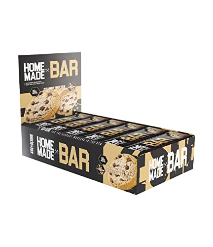 Axe & Sledge Supplements Home Made Bar Whole-Food-Based All-Natural Protein Bar, Gluten Free, Naturally Flavored & Sweetened, 12 Bars (Peanut Butter Chocolate Chip)