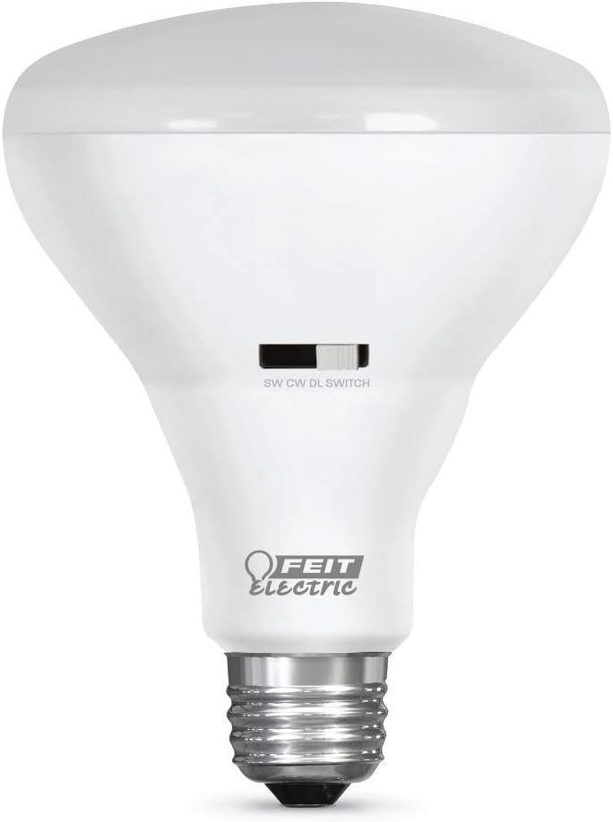 Feit Electric BR30 with E26 Medium Base LED Light Bulb Multiolor Choice Intellibulb - 65W Equivalent - 15 Year Life - 650 Lumens - 2700K Soft White, 4000K Cool White and 5000K Daylight - BR30/CCT/LEDI