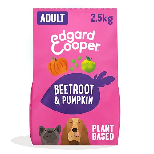 Edgard & Cooper Dry Dog Food For Medium Breed Adult Dogs (2.5kg), Plant-Based Beetroot & Pumpkin, 100% Plant Based, Hypoallergenic Recipe With Natural Ingredients