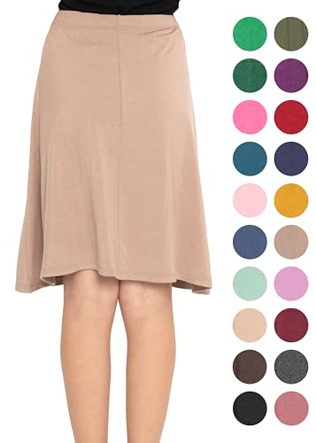Image of STRETCH IS COMFORT Girls Skirts Flowy A Line Knee Length and Ankle Length | Elastic Waist, Kids School Skirt, Girls Maxi Skirt, Black Skirt For Girls, Faldas Para Ninas, Girls Long Skirt, Long skirts