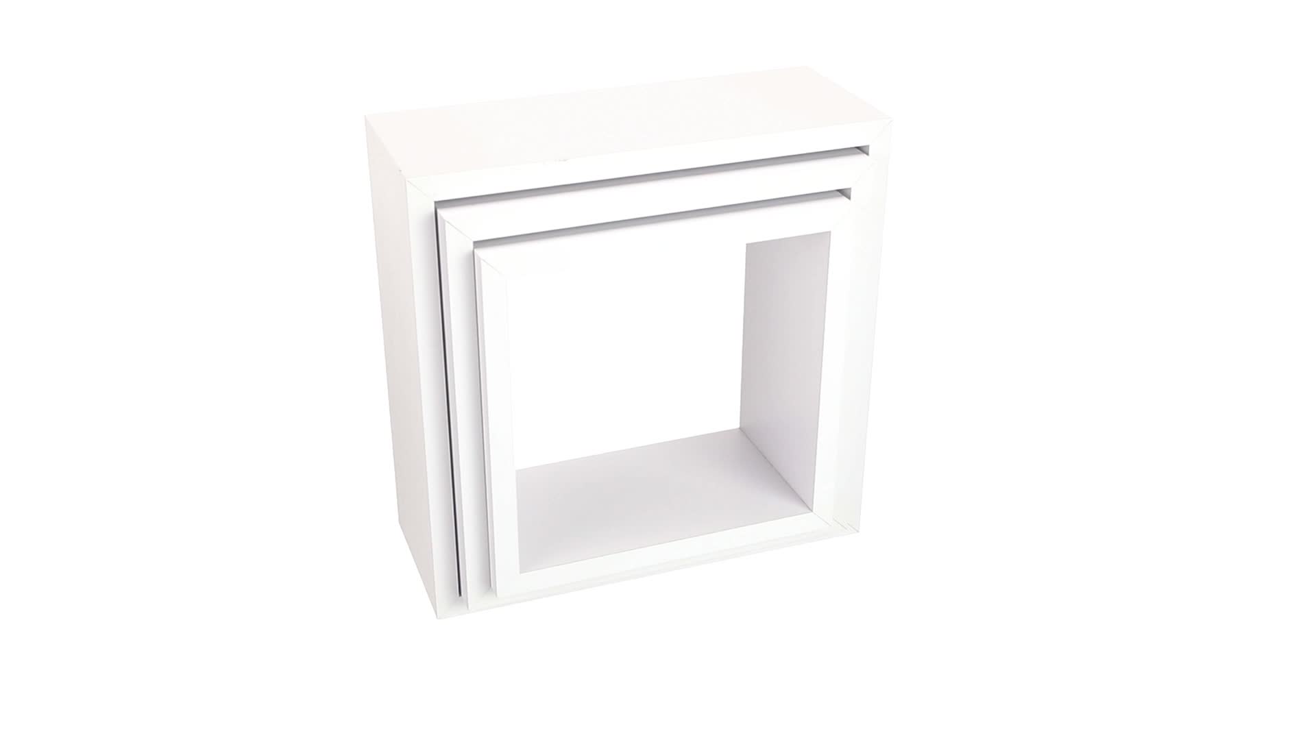 LesSaisons Set tables basses gigognes Chêne 100x100x26,5 cm Aggloméré LesSaisons Set tables basses gigognes Chêne 100x100x26,5 cm Aggloméré
