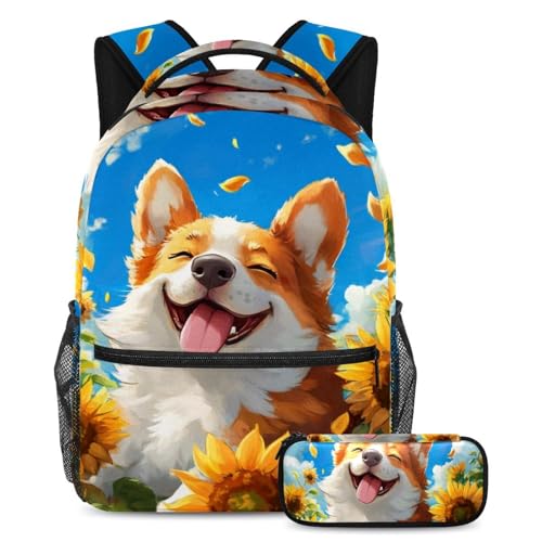 Sac à dos école grande capacité avec trousse pour garçons et filles