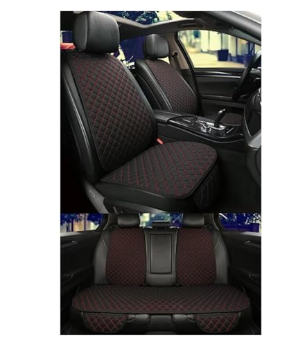 CUTEAS para MG ZS GT HS RX5 MG5 MG6 Funda Asiento Lino Coche Compatible Incluye Cojín Fundas Asientos Coche(I Red 7 PCS)