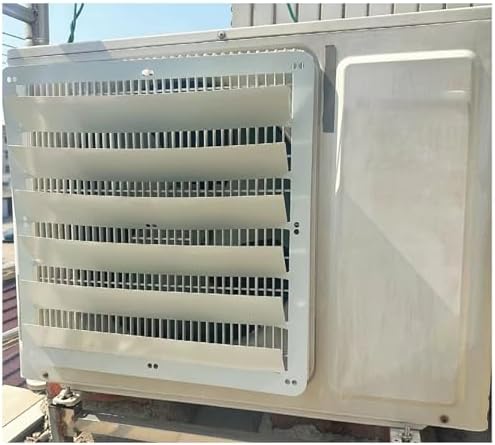 Outdoor Air Conditioner Cover Bracket & Deflector Grille - Galvanized Steel Baffle for Condenser Vent Protection, Anti-Direct Blowing, Weatherproof Heating & Cooling Accessory