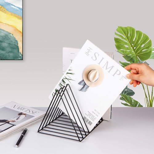 Triangle Magazine Rack Desktop Metal Iron Book Rack Record Holder Triangle Magazine Rack Stand ...