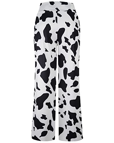 Image of NEWCOSPLAY Women's Comfy Pajama Pants Casual Drawstring Palazzo Lounge Wide Leg Pants