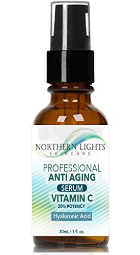 Pure Vitamin C Serum for Face and Skin with Hyaluronic Acid, 20% Potency. Best Vitamin C Serum Benefits: Professional An