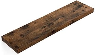 VASAGLE Floating Shelf, Wall Shelf for Photos, Decorations, in Living Room, Kitchen, Hallway, Bedroom, Bathroom, Rustic Brown LWS28BX