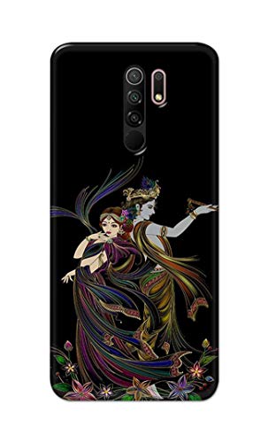 Image of Lord Radha and Krishna Hard Back Case Cover for Redmi 9 Prime /Poco M2 / Poco M2 Reloaded Back Cover -(J5) VNS2223