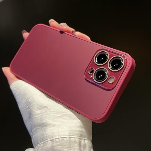 Coque d'armure mate de luxe rouge vin pour habiller l'iPhone 15 Pro Max