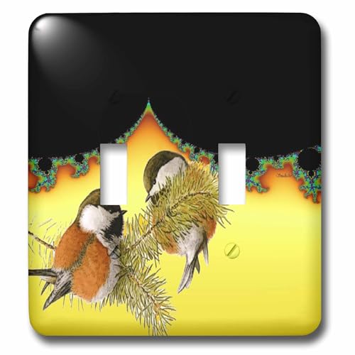 Double interrupteur oiseau poussin decoratif multicolore design original pour interieur - 2